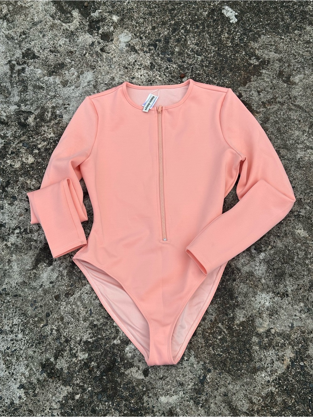 Dippin' Daisy's Pink Long-Sleeve Zip Front One-Piece Swimsuit